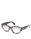 【送料無料】 トム・フォード レディース サングラス・アイウェア アクセサリー Geometric Square Plastic Sunglasses 55mm Gray/Gray Mirrored Gradient