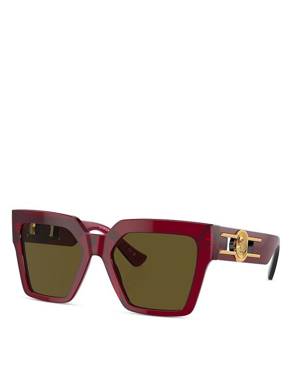 ヴェルサーチ 【送料無料】 ヴェルサーチ レディース サングラス・アイウェア アクセサリー Butterfly Sunglasses 54mm Red/Brown Mirrored Solid