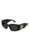 【送料無料】 バレンシアガ レディース サングラス・アイウェア アクセサリー Bossy Cat Eye Sunglasses 57mm Black/Gray Solid
