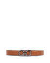 【送料無料】 フェラガモ メンズ ベルト アクセサリー Men's Double Gancini Reversible Leather Belt New Vicuna/ Nero