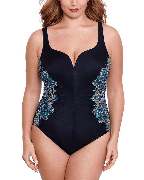 【送料無料】 ミラクルスーツ レディース 上下セット 水着 Precioso Temptress One Piece Swimsuit Black/Multi