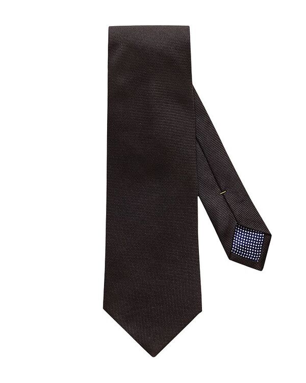 yz Gg Y lN^C ANZT[ Solid Textured Silk Classic Tie Black