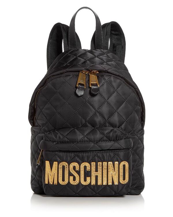 【送料無料】 モスキーノ レディース バックパック・リュックサック バッグ Quilted Nylon Backpack Black Multi