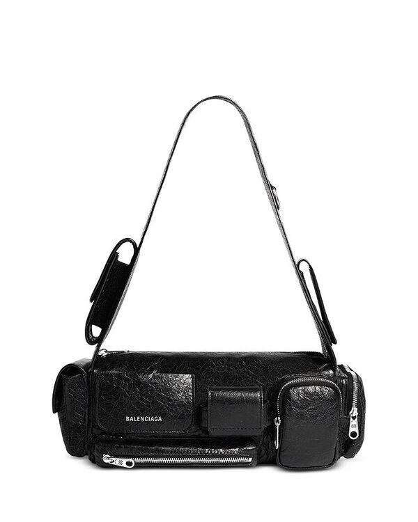 ハンドバッグ 【送料無料】 バレンシアガ レディース ハンドバッグ バッグ Superbusy Extra Small Sling Bag Black/Silver