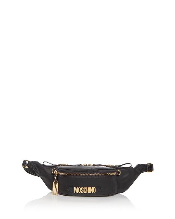 【送料無料】 モスキーノ レディース ボディバッグ・ウエストポーチ バッグ Women's Nylon Belt Bag Black Multi