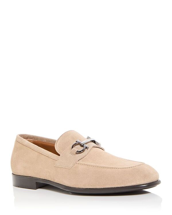 【送料無料】 フェラガモ メンズ スリッポン・ローファー シューズ Men's Foster Apron Toe Loafers Beige