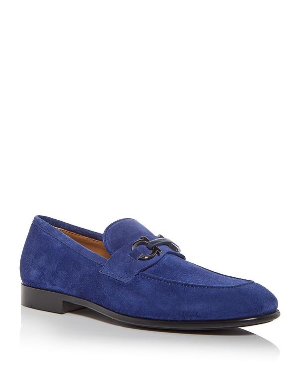 【送料無料】 フェラガモ メンズ スリッポン・ローファー シューズ Men's Foster Apron Toe Loafers Indigo