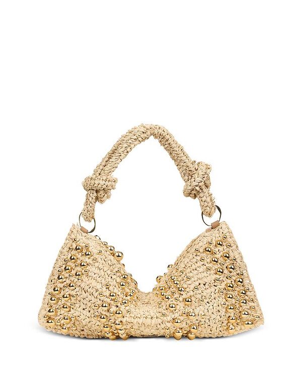 【送料無料】 カルト ガイア レディース ショルダーバッグ バッグ Hera Beaded Raffia Nano Shoulder Bag Natural