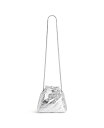 【送料無料】 バレンシアガ レディース トートバッグ バッグ Crush XS Tote Bag Metallized Quilted Silver-Tone