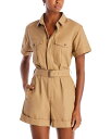 yz t[ fB[X WvX[c gbvX Short Sleeve Utility Romper Khaki Tan