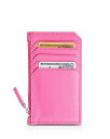 【送料無料】 ロイス レディース 財布 アクセサリー Leather Zipper Credit Card Case Bright Pink