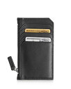 yz CX fB[X z ANZT[ Leather Zipper Credit Card Case Black/Red