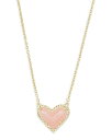 【送料無料】 ケンドラスコット レディース ネックレス・チョーカー・ペンダントトップ アクセサリー Ari Heart Short Pendant Necklace 15" Gold Rose Quartz