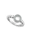 【送料無料】 ラゴス レディース リング アクセサリー Sterling Silver Caviar Spark Diamond Ring Silver