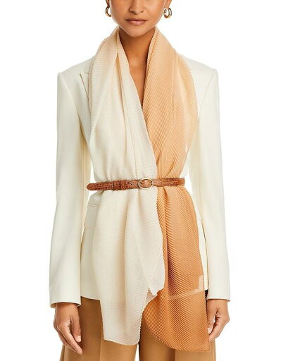 【送料無料】 フラース レディース マフラー・ストール・スカーフ アクセサリー Pleated Ombre Wrap - 100% Exclusive Light Orange 【送料無料】 フラース レディース マフラー・ストール・スカーフ アクセサリー Pleated Ombre Wrap - 100% Exclusive Light Orange