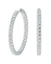 【送料無料】 フォーエバーマーク レディース ピアス・イヤリング アクセサリー 34mm Large Inside Outside Diamond Hoops ...