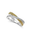 【送料無料】 ラゴス レディース リング アクセサリー 18K Yellow Gold & Sterling Silver Caviar Lux Diamond X Ring White/Yellow