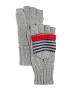 【送料無料】 アクア レディース 手袋 アクセサリー Striped Pop Top Knit Mittens - 100% Exclusive Gray