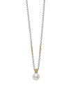 【送料無料】 ラゴス レディース ネックレス・チョーカー・ペンダントトップ アクセサリー 18K Yellow Gold & Sterling Silver Luna Cultured Freshwater Pearl Pendant Necklace 16-18