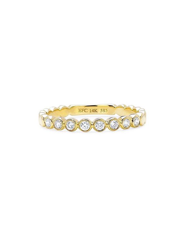 yz GtRNV fB[X O ANZT[ 14K Yellow Gold Diamond Bezel Stack Ring Gold