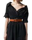 【送料無料】 アルチュザラ レディース ベルト アクセサリー A Logo Buckle Women's Leather Belt Cognac