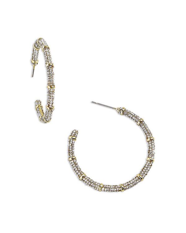 【送料無料】 バウブルバー レディース ピアス・イヤリング アクセサリー Clarissa Pave C Hoop Earrings in Gold Tone Gold