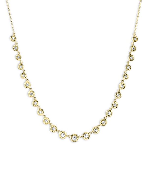 yz [ & hE fB[X lbNXE`[J[Ey_ggbv ANZT[ 14K Yellow Gold Bailey Diamond Bezel Collar Necklace 15-18