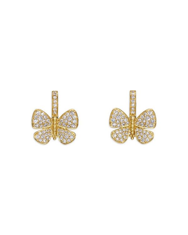 yz ev Zg NA fB[X sAXECO ANZT[ 18K Yellow Diamond Snow Butterfly Earrings Gold