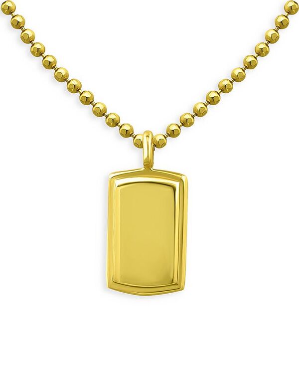  アクア レディース ネックレス・チョーカー・ペンダントトップ アクセサリー Tag Pendant Necklace in 18K Gold Plated Sterling Silver 16" - 100% Exclusive Gold