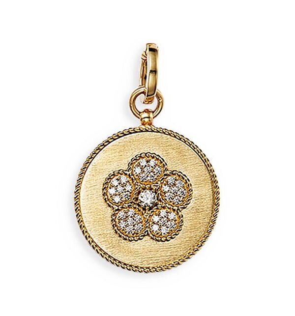 yz o[gRC fB[X lbNXE`[J[Ey_ggbv ANZT[ 18K Yellow Gold Daisy Diamond Flower Medallion Pendant Gold