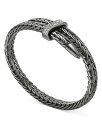 【送料無料】 ジョン・ハーディー レディース ブレスレット・バングル・アンクレット アクセサリー Black Rhodium Plated Silver Classic Chain Diamond Pave Bypass Bracelet Black