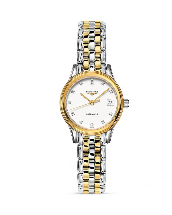 ロンジン 【送料無料】 ロンジン レディース 腕時計 アクセサリー Longines Flagship Watch 26mm White/Two Tone