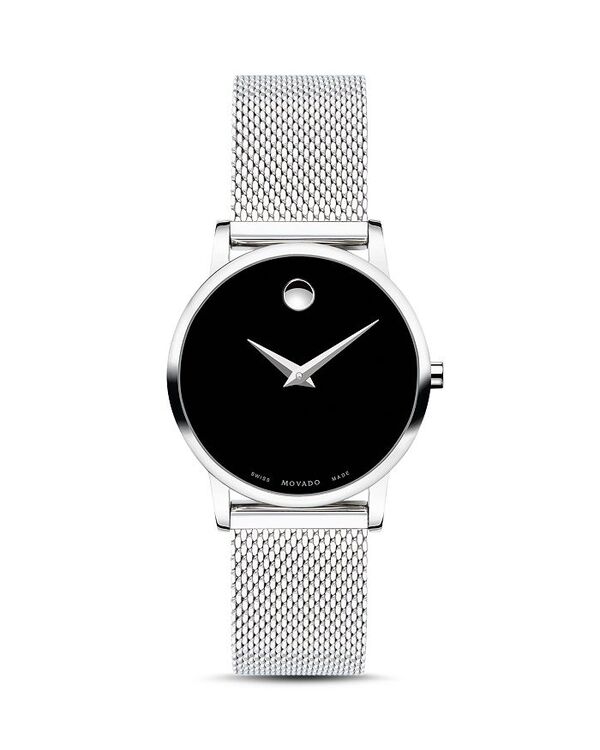 モバド 【送料無料】 モバド レディース 腕時計 アクセサリー Museum Watch 28mm Black/Silver