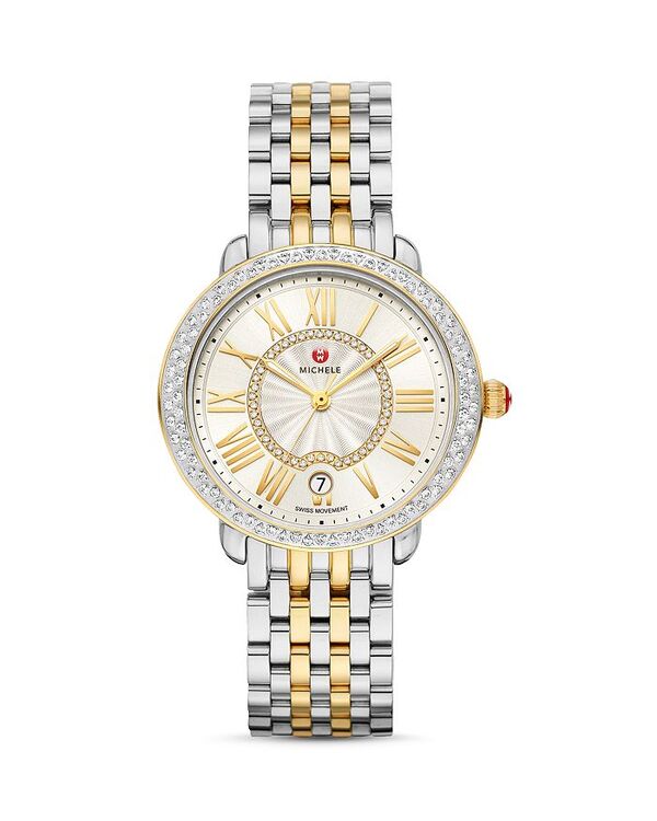 【送料無料】 ミッシェル レディース 腕時計 アクセサリー Serein Mid Stainless Steel Diamond Watch 36mm White/Multi