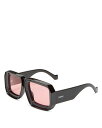 yz Gx fB[X TOXEACEFA ANZT[ Paula's Ibiza Geometric Sunglasses 56mm Black/Pink Solid