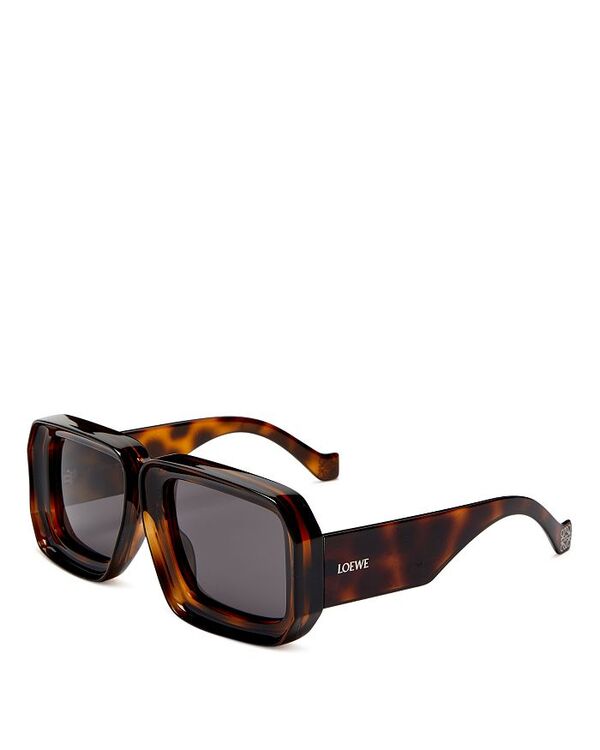 【送料無料】 ロエベ レディース サングラス・アイウェア アクセサリー Paula's Ibiza Geometric Sunglasses 56mm Havana/Gray Solid