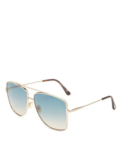【送料無料】 トム・フォード レディース サングラス・アイウェア アクセサリー Reggie Brow Bar Aviator Sunglasses 61mm Rose Gold/Blue 【送料無料】 トム・フォード レディース サングラス・アイウェア アクセサリー Reggie Brow Bar Aviator Sunglasses 61mm Rose Gold/Blue