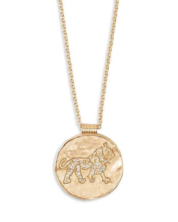 yz }[W fB[X lbNXE`[J[Ey_ggbv ANZT[ Rhinestone Zodiac Pendant Necklace in Gold Tone 26.5