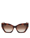 【送料無料】 フェラガモ レディース サングラス・アイウェア アクセサリー Cat Eye Sunglasses 54mm Tortoise/Brown Gra...