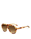 【送料無料】 イザベル マラン レディース サングラス・アイウェア アクセサリー Aviator Sunglasses 60mm Havana/Brown Gradient