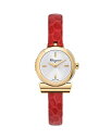 yz tFK fB[X rv ANZT[ Gancino Gold Ion Plated Stainless Steel Strap Watch 22.5mm Silver/Red