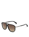 【送料無料】 ラグアンドボーン レディース サングラス・アイウェア アクセサリー Rectangular Aviator Sunglasses 58mm Black/Brown Gradient