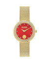 yz FTX FT[` fB[X rv ANZT[ Lea Crystal Watch 35mm Red/Gold