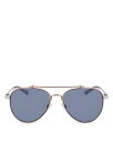 【送料無料】 シャイノーラ レディース サングラス・アイウェア アクセサリー Runwell Aviator Sunglasses 56mm Rose Gold/Blue Solid