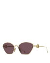 【送料無料】 ロエベ レディース サングラス・アイウェア アクセサリー Anagram Cat Eye Sunglasses 57mm Gold/Purple ...