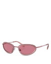 【送料無料】 スワロフスキー レディース サングラス・アイウェア アクセサリー Oval Sunglasses 55mm Pink/Pink Solid