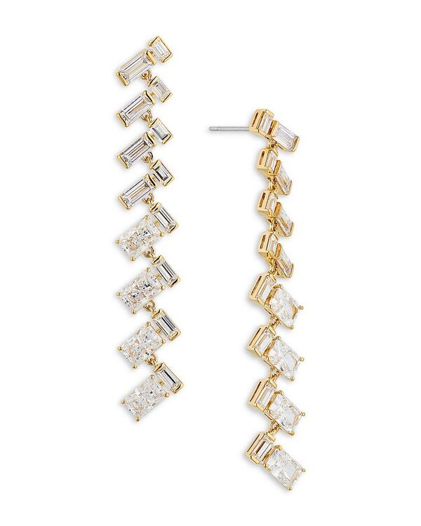 yz ifB[ fB[X sAXECO ANZT[ Gwen Cubic Zirconia Herringbone Linear Drop Earrings Gold