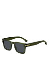 ヒューゴ・ボス サングラス レディース 【送料無料】 ヒューゴボス レディース サングラス・アイウェア アクセサリー Rectangular Sunglasses 50mm Green/Gray Solid