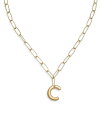 【送料無料】 エティカ レディース ネックレス・チョーカー・ペンダントトップ アクセサリー Paperclip Link Chain Initial Penda...