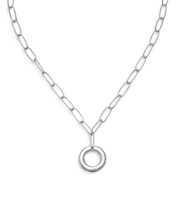 yz GeBJ fB[X lbNXE`[J[Ey_ggbv ANZT[ Paperclip Link Chain Initial Pendant Necklace in Rhodium Plated 18